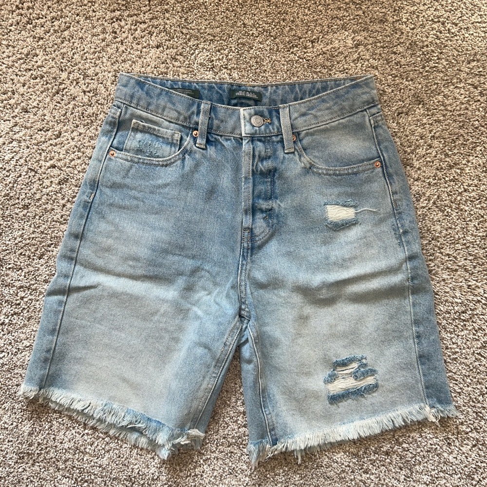 Distressed Bermuda Shorts